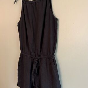 Old Navy Short Romper Women’s S Black Cotton Drawstring High Neck